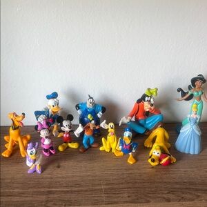 Lot of Disney Colorful Character Figurine Collection- Disney cake topper toys